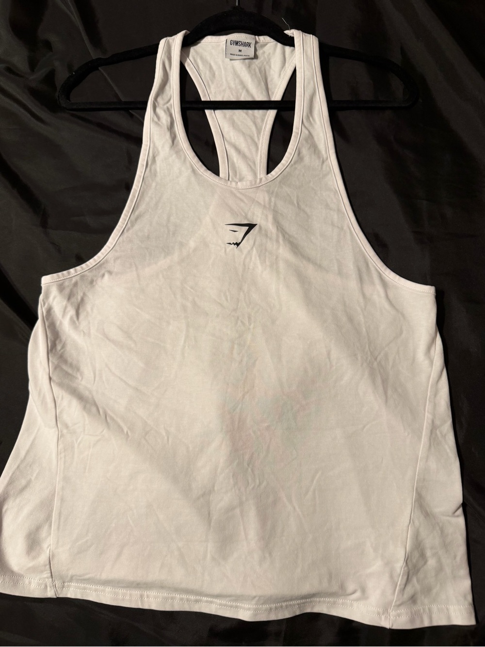 Gymshark Men'/women Critical Stringer Tank Top - White - Size Medium.